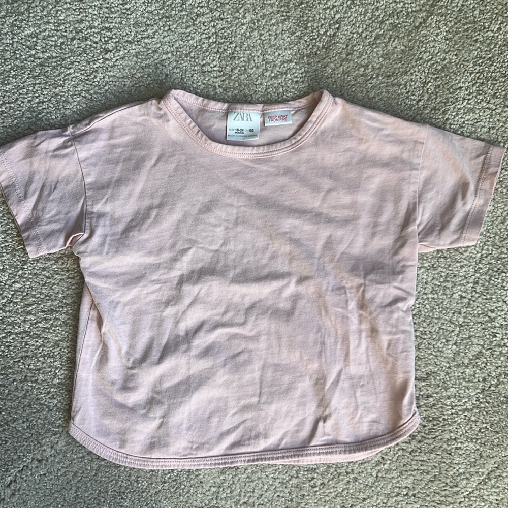 Zara kids pink t shirt